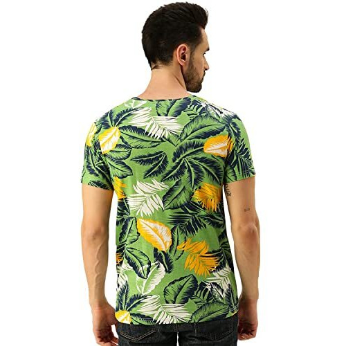 Veirdo Men's Regular Fit T-Shirt (Tsh_99_B102_L_Green_Large)