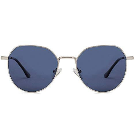 Vincent Chase By Lenskart | Blue Hexagonal Polarized & Uv Protected Sunglasses For Men & Women | Medium | Vc S13122
