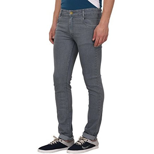 Studio Nexx Men's Regular Fit Stretch Jeans (Light Grey)