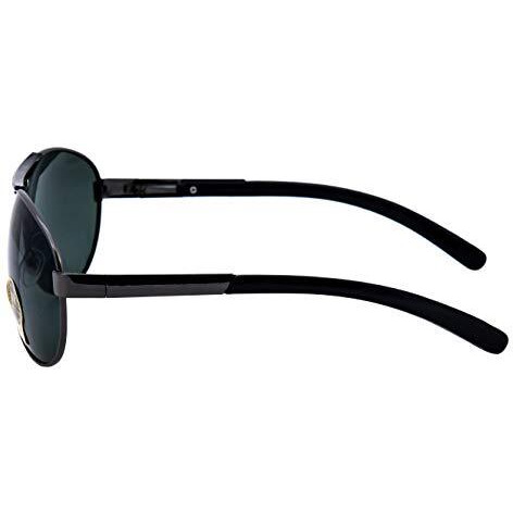 Silver Kartz Men's Women's Unisex Non Polarized Uv Protected Green Metal Aviator Sunglass