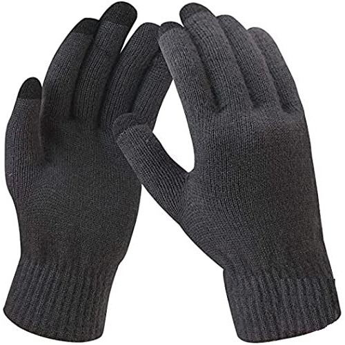 Huntsmans Era Winter Touchscreen Knit Woolen Gloves For Men And Women (Grey)