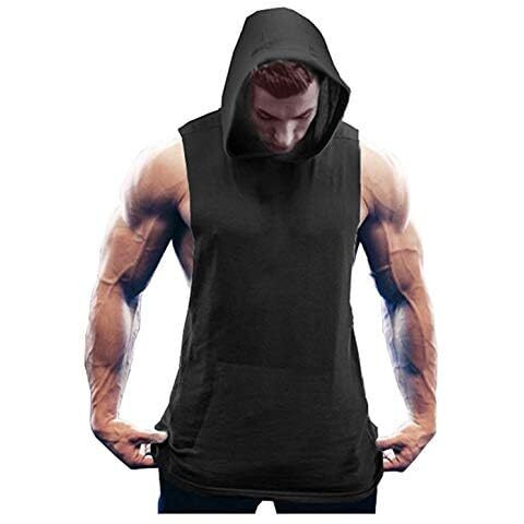 More & More Gym Hoodie For Men (In, Alpha, L, Regular, Black)