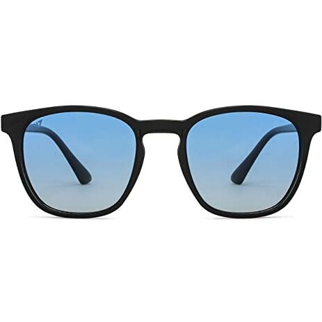 Vincent Chase By Lenskart | Blue Black Full Rim Square Stylish Sunglasses | Polarized And Uv Protected | For Men And Women | Large | Vc S14090