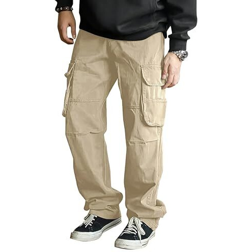 Vogaan Men's Cargo || Men Cargo Pant || Cotton Cargo Pants || Cargos For Men (Cream_30)