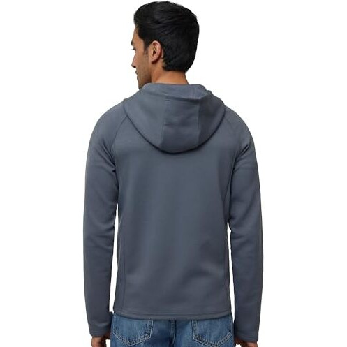 Xyxx Men Cotton Rich Hoodies, Regular Fit, Solid, Pack Of 1, Mb11Hd04L, Ash Grey, L