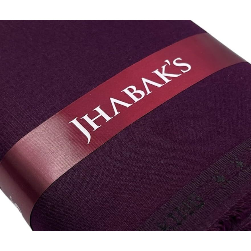 Jhabak's Premium Unstitched Shirt Fabric For Men - Cotton Blend Material - Shirt Piece Cloth (2.25 M, Wine)