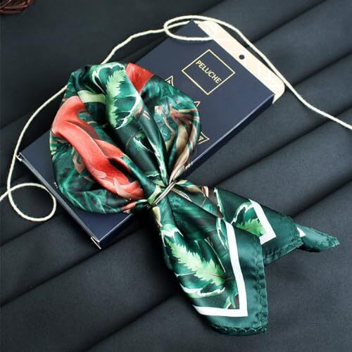 Peluche Tropical Tango Green Pocket Square For Men (14X14 Inches)