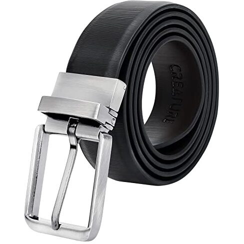Creature Men's Reversible Pu-Leather Formal Belts(Color-Black/Brown||Bl-015-P)