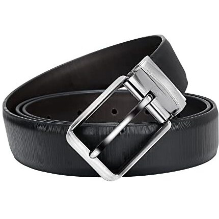 Creature Men's Reversible Pu-Leather Formal Belts(Color-Black/Brown||Bl-015-P)