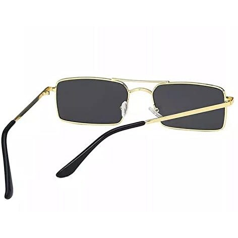 Dervin Ultra Light Uv 400 Rectangular Sunglasses For Men & Women (Black)