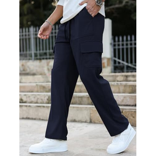 Louis Sense Men's Loose Pants (Trouser-08_Navy