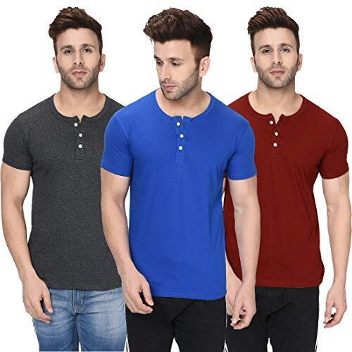 London Hills Men's Regular Fit T-Shirt(Pack Of 3) (Lh_T_Hf_512_10_14_Size_Xl_Multicolored_X-Large)