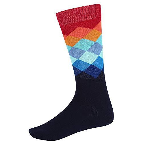 Sidewok Men's Calf Length Cotton Socks (Pack Of 5) (Scs-Fl-03_Multicolored)