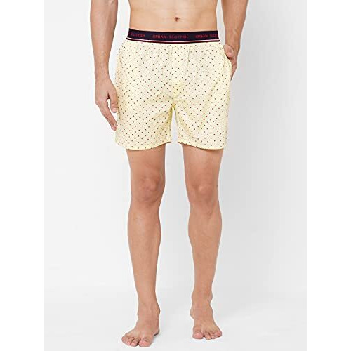 Urban Scottish Ultra-Comfortable Men's Boxer Pants (Pack Of 3), 100% Cotton With Stylish Print, Soft & Stretchy Elastic Waist Band, Dynamic Movement & Breathable With Gentle Snug Fit (Usbx2113-M)