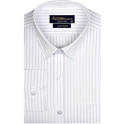 Accox Men's Cotton Long Full Sleeves Striped Checkred Regular Fit Formal Shirt For Men (Gcr287_44) Multicolour