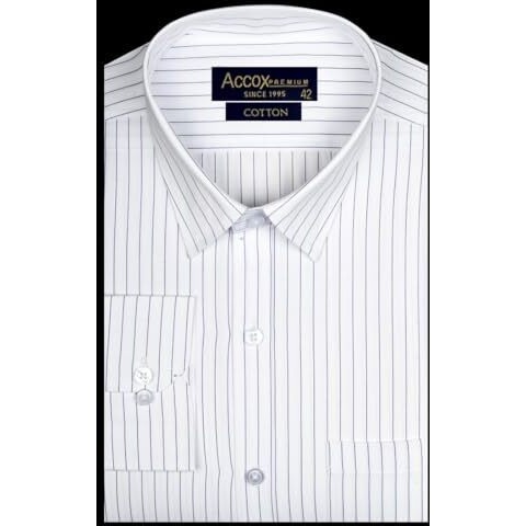 Accox Men's Cotton Long Full Sleeves Striped Checkred Regular Fit Formal Shirt For Men (Gcr287_44) Multicolour
