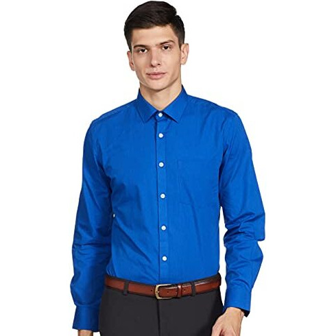Amazon Brand - Symbol Men's Slim Fit Shirt (Symfs-02_Fil100C_Royal Blue 40)