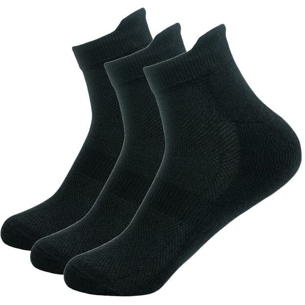 Mush Bamboo Ankle Ankle Length Socks For Men | Ultra Soft, Anti Odor, Breathable, Anti Blister Ankle Socks For Men For Running, Sports & Gym | Pack Of 3, Black