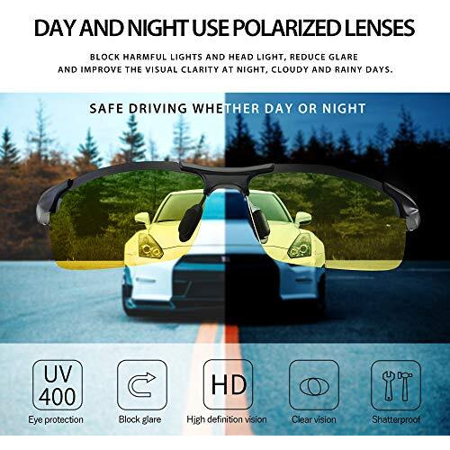 Sungait Hd Polarized Sunglasses For Men Driving Cycling Running Metal Uv400 Sports Goggles Sgt177Hk-Dn