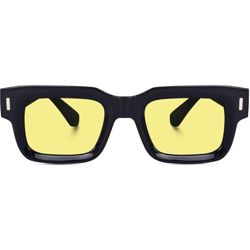 Peter Jones Unisex Large Square Uv/Ub Protected Sunglasses | Lightweight Acetate Frame & Hd Vision Lenses | Scratch-Resistant, Durable & Stylish Eyewear For Complete Uv Protected (Model 3688)