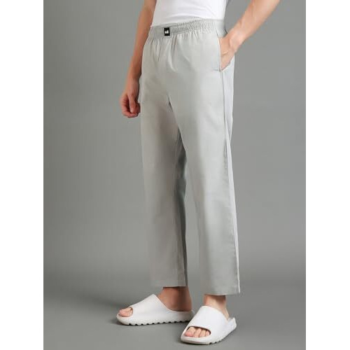 Bewakoof Men's Solid Cotton Pyjamas - Regular Fit