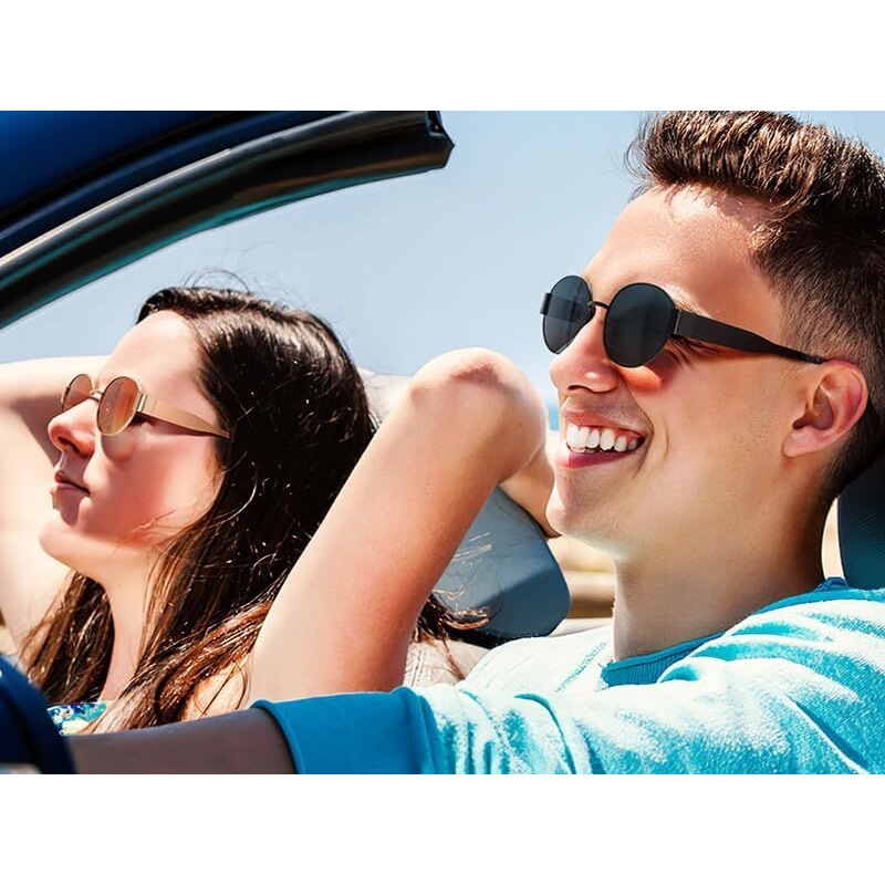 Roshfort Hexagon Sunglasses For Men & Women, Geometric Design, Stylish Uv Protection Sunglasses, Trendy Eyewear For Fashionable Outdoor Look. (Gold Black, D-2)