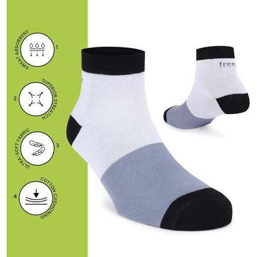Freecultr Superior Comfort Cotton Men's Socks - Pack Of 6, Multicolor (In, Alpha, Free Size, 6, Multicolor 2)