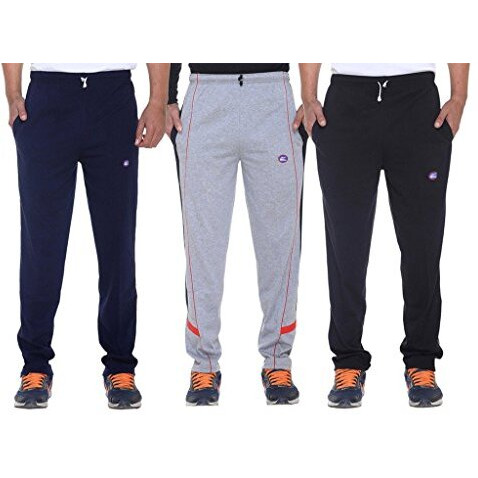 Mack Jonney Men Regular Fit Cotton Blended Round Neck Trackpants(Multicolor_X-Large_Pack Of 3)-D1Nd7Md1B-Xl