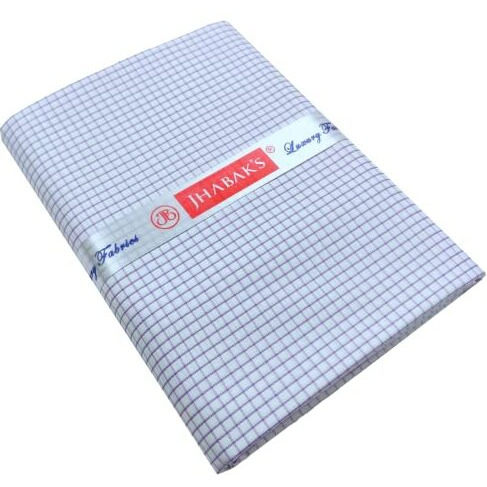 Jhabak's Unstitched Polyester Checkered Shirt & Trouser Fabric - 2.25 Mtr Shirt Cloth - 1.20 Mtr Pant Piece (Thin Purple)