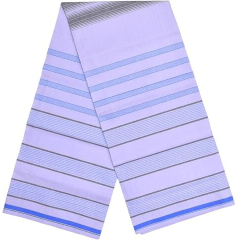 Tuni Mani Men's Stitched Cotton Lungi | Rink-Ii | 2.10M Free Size (Pack Of 2) | White