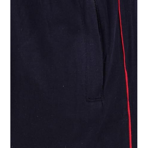 Rugan Men's Cotton Capri Three Fourth Shorts With Dual Zipper Pocket | 3/4Th Pant For Men | Navy