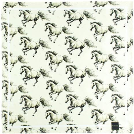 Peluche Gallopgrace Cream Pocket Square For Men (14X14 Inches)