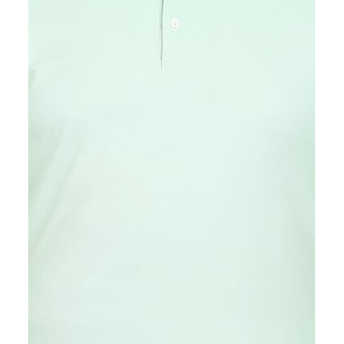 Inkkr Plus Size Men's Solid Polo Neck Half Sleeve Light Green T-Shirts (Size-4Xl)