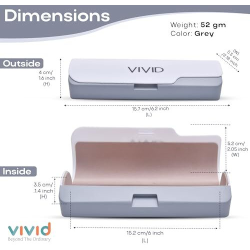 Vivid Vividvisionint Unisex Hard Shell Protective Specs Case Cover Eyewear Spectacles For Men And Women Ap-442-Op Sunflower-O (White-Grey)-Ap-442