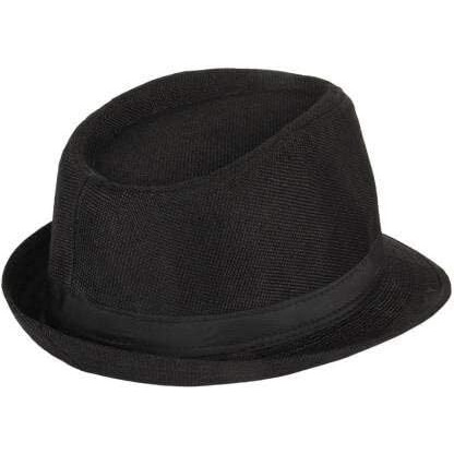 Accery Kids Fedora Hat With Black And Red Bow Tie (Black, Medium)