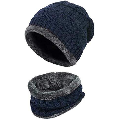 Gajraj Unisex Fur Hat (Pack Of 2) (Set-B Set-N_Navy_Free Size)