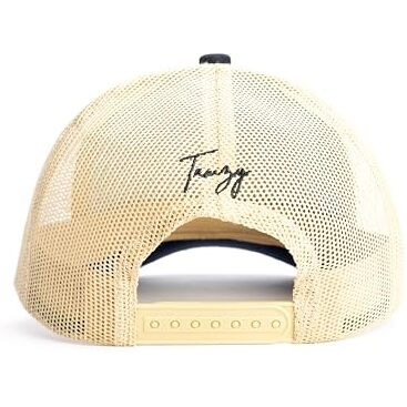 Tamzy Unisex 100% Corduroy & Mesh Adjustable 6 Panel Trucker Caps | Solcap For Men & Women | Snapback Caps For Boys & Girls | Woven Patch & Flat Embroidery Cap | Sun Protection Cap (Green + Beige)