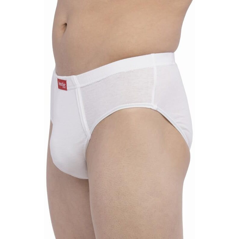 Frenchie Plus White 100% Cotton Briefs For Men | Combo Pack White Underwear For Men