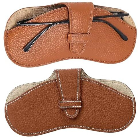 Divue Leather Sunglasses Case, Sunglasses Eyewear Case Artificial Leather Button Cover,Portable Outdoor Travel Holder Eyeglasses Sunglasses Pouch Spectacles For Men & Women (Goggles Cover)