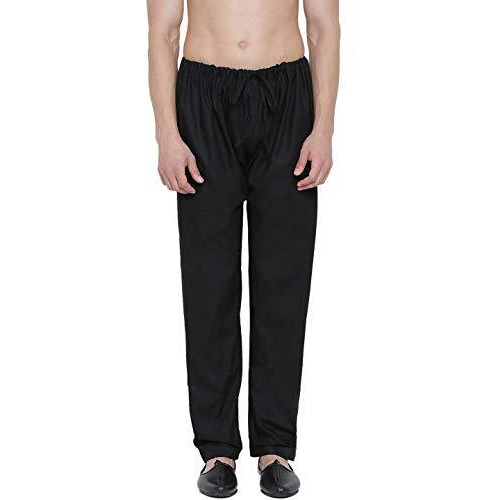 Vastraa Fusion Men's Cotton Solid Casual Style Pajama Pack Of 1 (Vs1130_Black_Free Size)