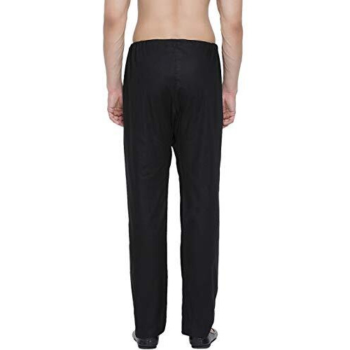 Vastraa Fusion Men's Cotton Solid Casual Style Pajama Pack Of 1 (Vs1130_Black_Free Size)