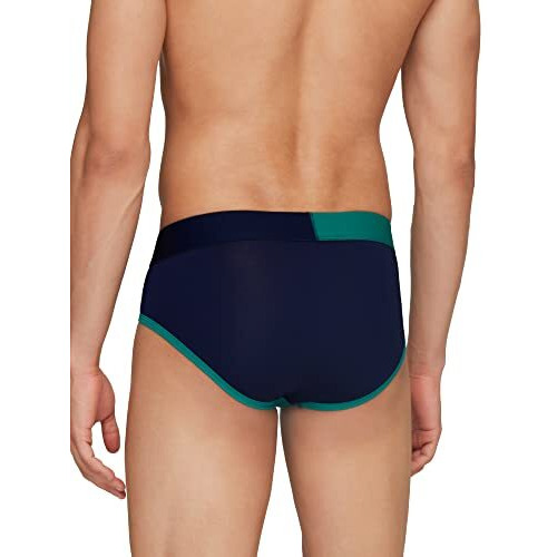 Xyxx Modal Brief For Men (Pack Of 5) (Xybrf_R7_6_Navigate Lime Punch Steel Grey Brilliant Blue & Black Iris_L)