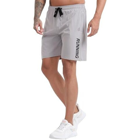 Blue Star Shark Men Shorts || Shorts For Men || Men Shorts Casual Short || Summer Solid Shorts Running Gym Sports Shorts With Pockets (Short) (L, Black-Grey) - Pack Of 2