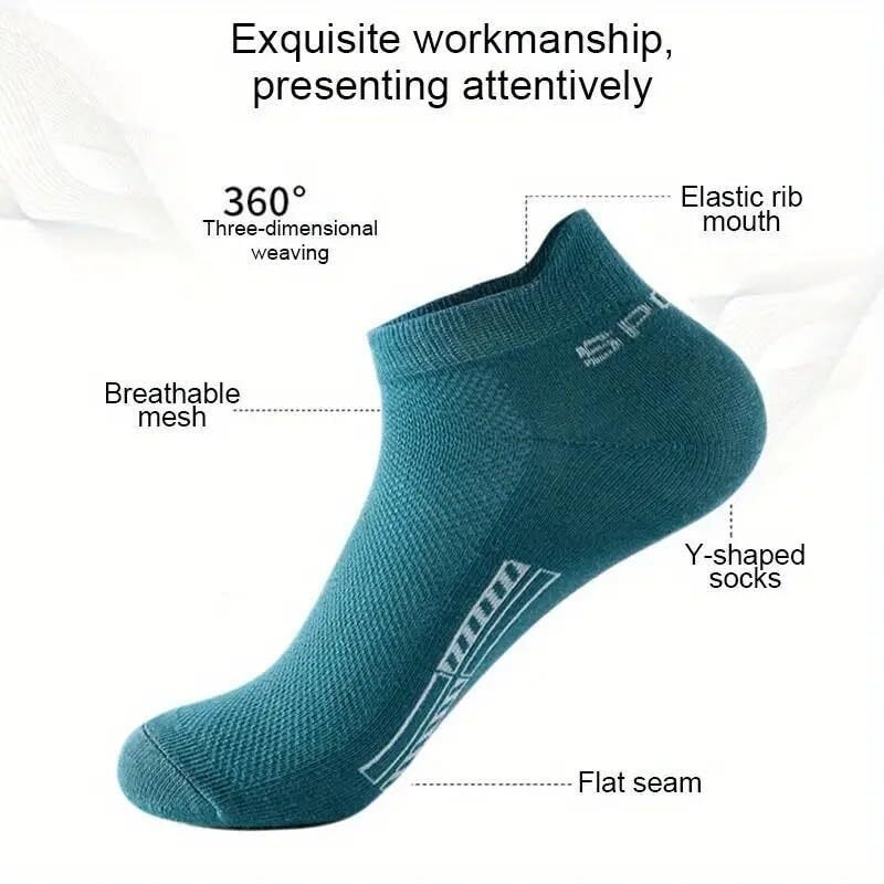 Sjeware Polyester 10 Pairs Sports Solid Ankle Length Socks For Men & Women, Multicolor, Pack Of 10, Free Size,102