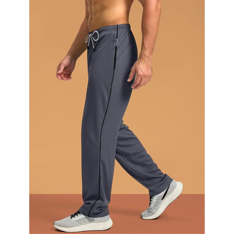 Pinkmint Men's Spandex Track Pant Ll Stylish Regulr Fit Track With Side Zip Pocket Ll Gym Wear Ll Yoga Ll Sports (Pack Of 1) Dark Grey