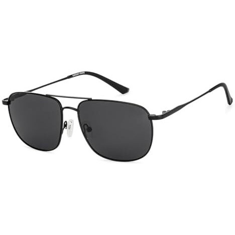 Vincent Chase Eyewear By Lenskart|Black Grey Full Rim Rectangular|The Metal Edit|Branded Latest And Stylish Sunglasses|Polarization And 100% Uv Protected|Men&Women|Medium|Vc S13116