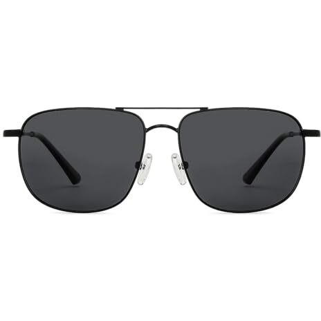 Vincent Chase Eyewear By Lenskart|Black Grey Full Rim Rectangular|The Metal Edit|Branded Latest And Stylish Sunglasses|Polarization And 100% Uv Protected|Men&Women|Medium|Vc S13116