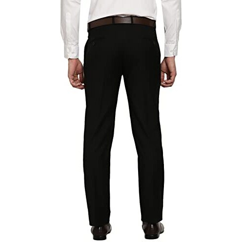 Cantabil Men Black Regular Fit Formal Trouser (Mtrf00049_Black_34)