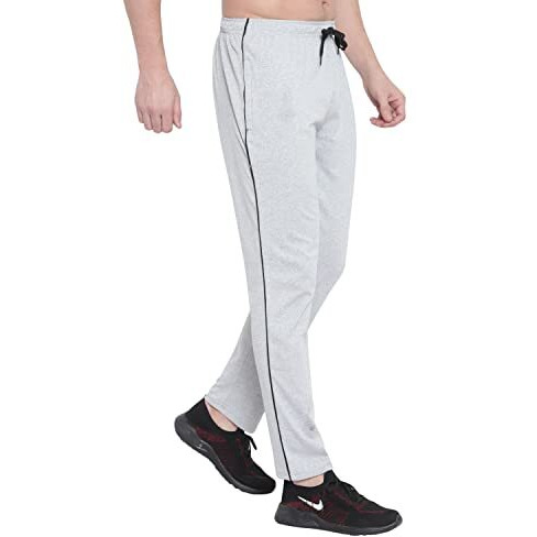 Blue Star Shark Mens's Cotton Piping Track Pant Lower Grey Straight