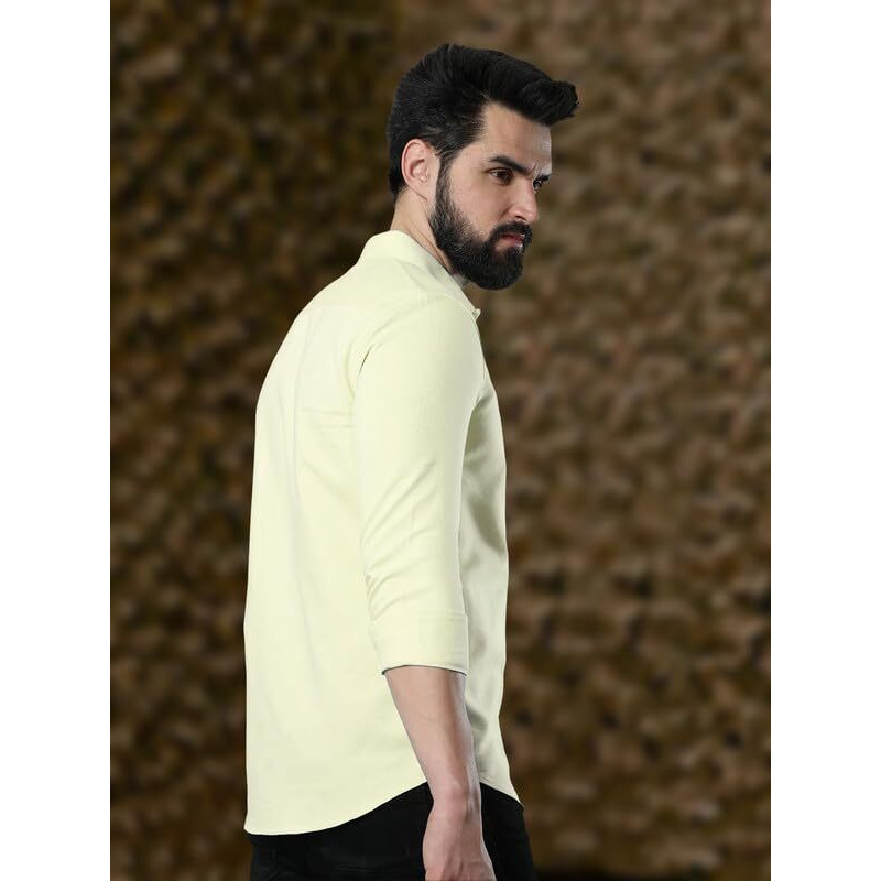 Pinkmint Men's Solid Regular Fit Shirt